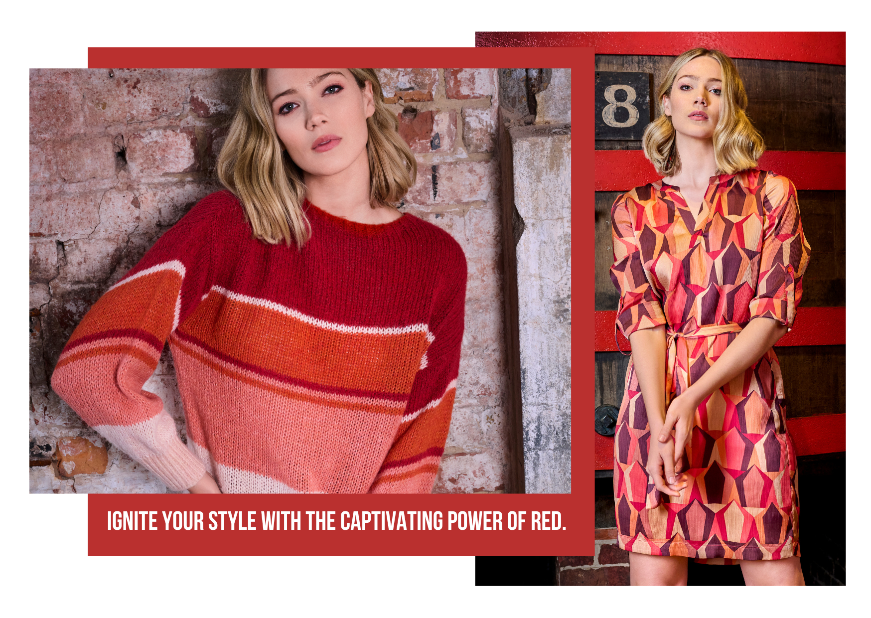 Enflammez notre style avec le pouvoir hypnotique du rouge : Model in Red Fashion